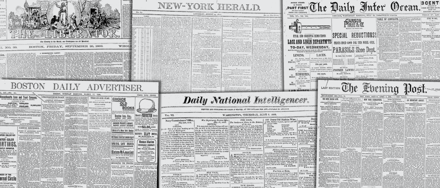 Nineteenth Century U.S. Newspapers