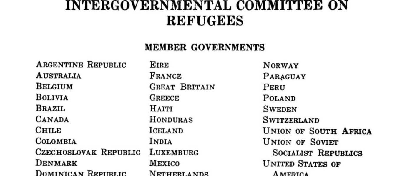 I G C - Fourth Plenary Meeting. 15 Aug. 1944. MS Intergovernmental Committee on Refugees. National Archives (United States). Archives Unbound, link.gale.com/apps/doc/SC5100407497/GDSC?u=asiademo&sid=bookmark-GDSC&xid=dac35182&pg=6.