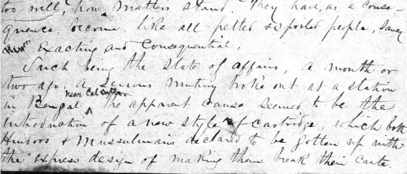 Barnes, G. O. India Letters Lodiana Or Upper Mission 1857-1858, Vol. 8: Lahore - First Story Of The Mutiny Of 1857. A Very Racy Description Of The Activities Following The Rebellion Of The Activities Following The Rebellion Of The First Sepoy Regiment. Missionaries Remove To Fort - Two Miles Away--Waiting--Not Knowing What May Come. Hear Of Massacre At Delhi -- Rumor. 16 May 1857. MS Evangelism in India: Correspondence of the Board of Foreign Missions, 1833-1910. Presbyterian Historical Society. Archives Unbound, link.gale.com/apps/doc/SC5104872909/GDSC?u=asiademo&sid=bookmark-GDSC&xid=dde7dc07&pg=2.