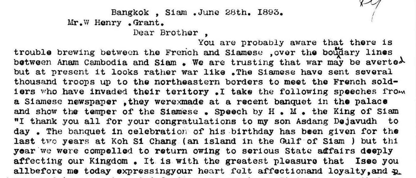 Thailand (Siam), 1840 - 1910, Incoming, Siam Letters, 1893 - 1895, Volume 10. 1893 - 1895. MS Evangelism in Thailand: Correspondence of the Board of Foreign Missions, 1840-1910. Presbyterian Historical Society. Archives Unbound, link.gale.com/apps/doc/SC5112596448/GDSC?u=asiademo&sid=bookmark-GDSC&xid=c9377a52&pg=99.