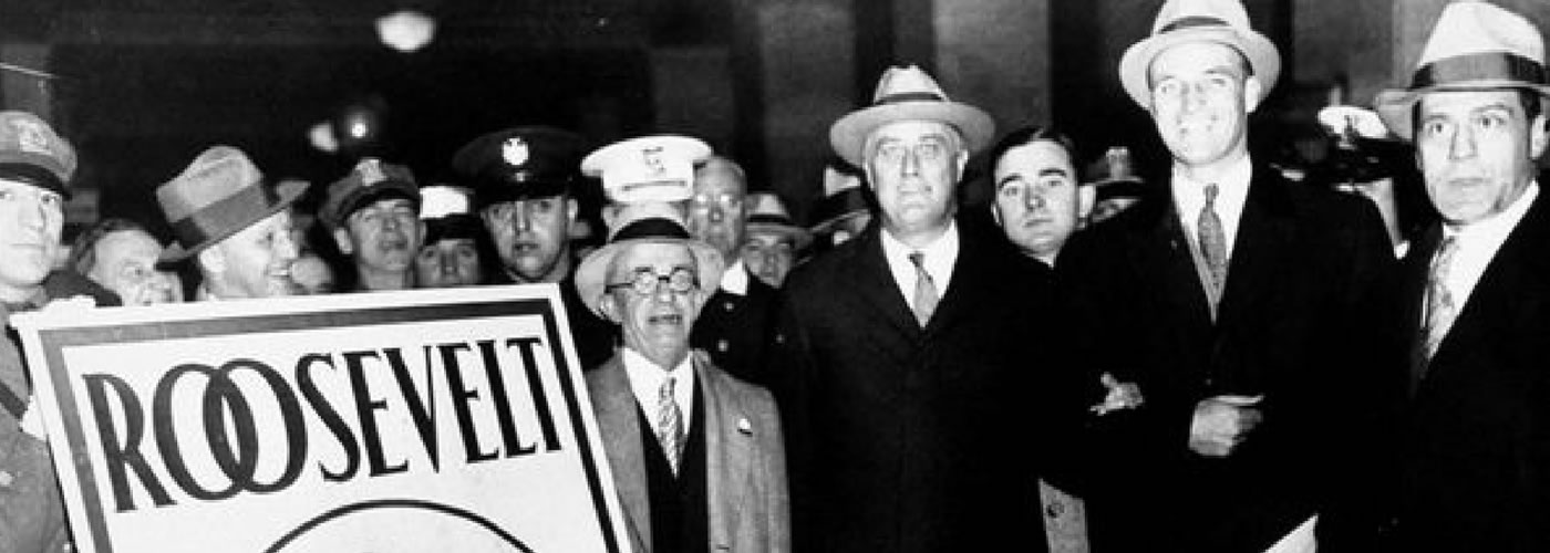 FDR on Election Day, 1928.!''