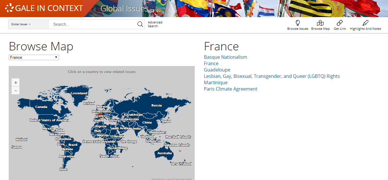 Gale In Context: Global Issues Maps