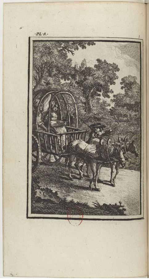 Two women sat in cart being pulled by two horses
Image From: John Cleland, La fille de joie, ou Mémoires de miss Fanny, écrits par elle-même (1786)