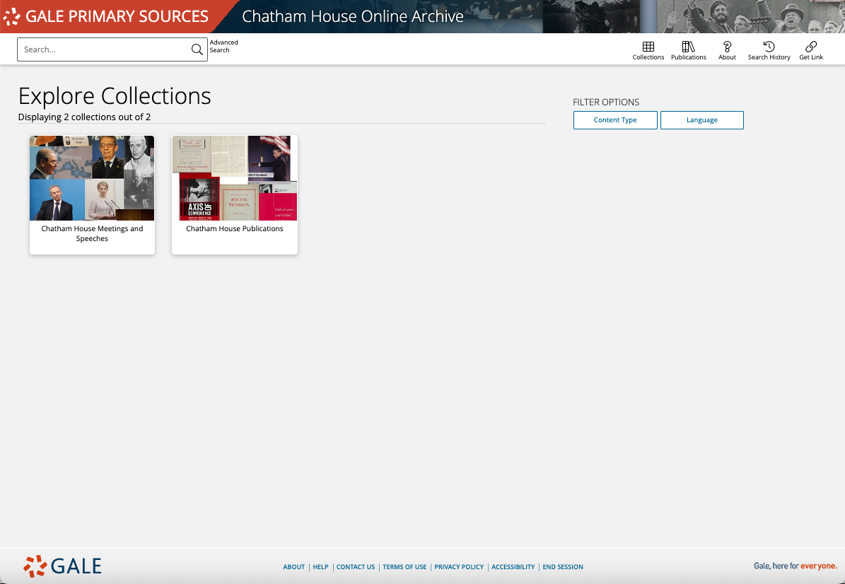 Chatham House Product Interface