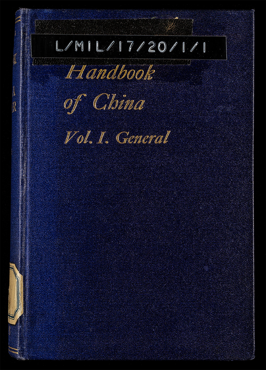 A handbook of China Proper. London: Intelligence Div, Naval Staff, Admiralty, 1917-19.