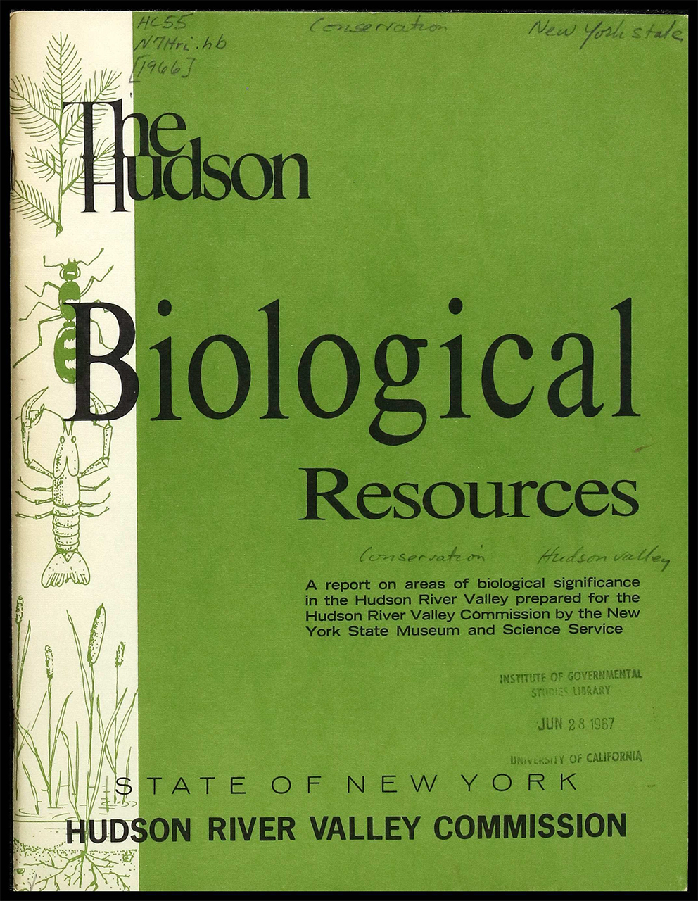 The Hudson Biological Resources. State of New York Hudson River Valley Commission, 1966.