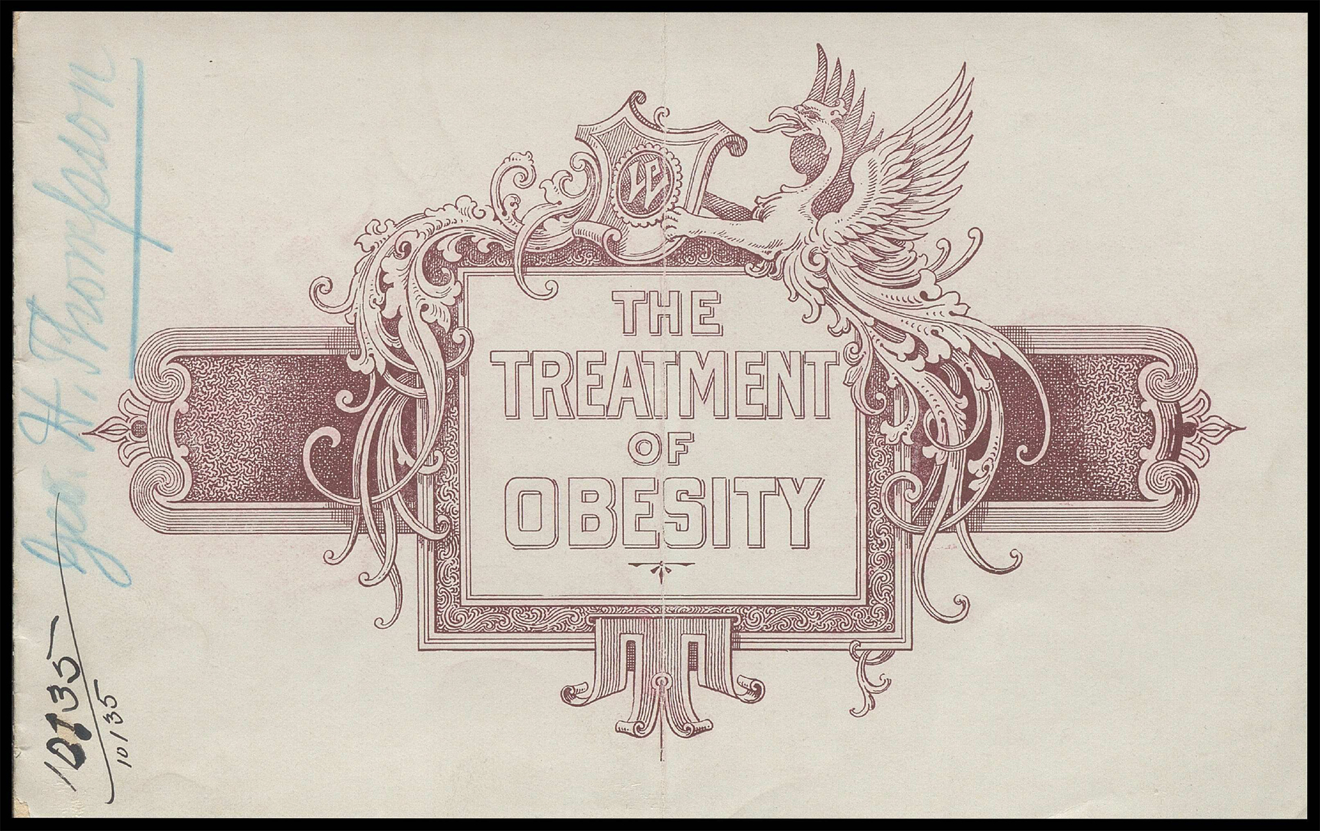 Thompson, George Howard. The Treatment of Obesity. N.d. History of Disabilities