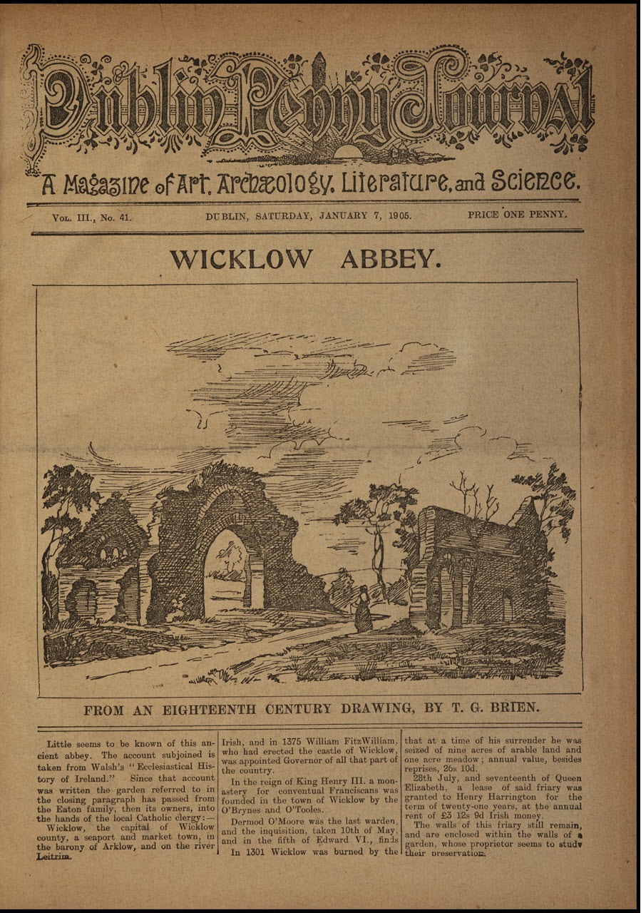 Dublin Penny Journal, Dublin, Saturday, January 7, 1905